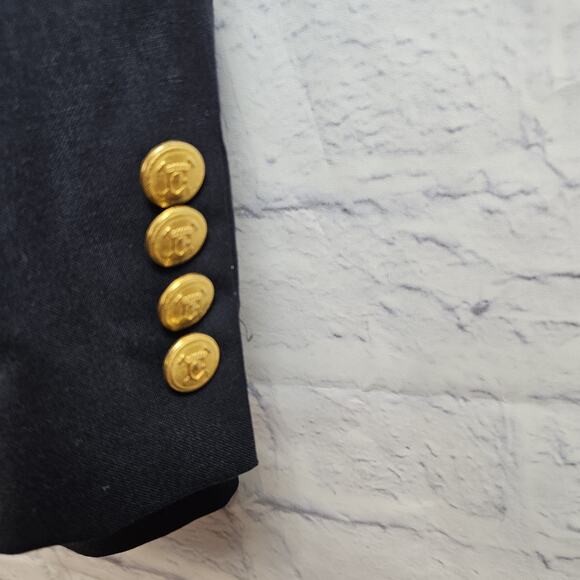 Vtg Ralph Lauren Polo University Men's Navy Blue 100% Wool Blazer Jacket Sz 42S - Picture 3 of 10